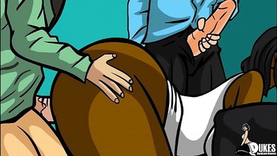 Mae myfyrwyr yn cael rhyw gydag athro du ar ôl ysgol